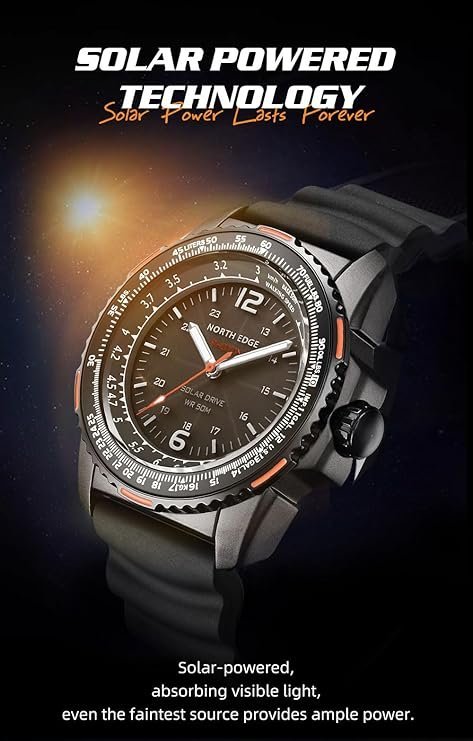 WATERPROOF SHOCKPROOF SAPPHIRE CRYSTAL SOLAR POWERED MENS BLUEGOLD ANALOG MRG-B2000SH-5A - Image 5