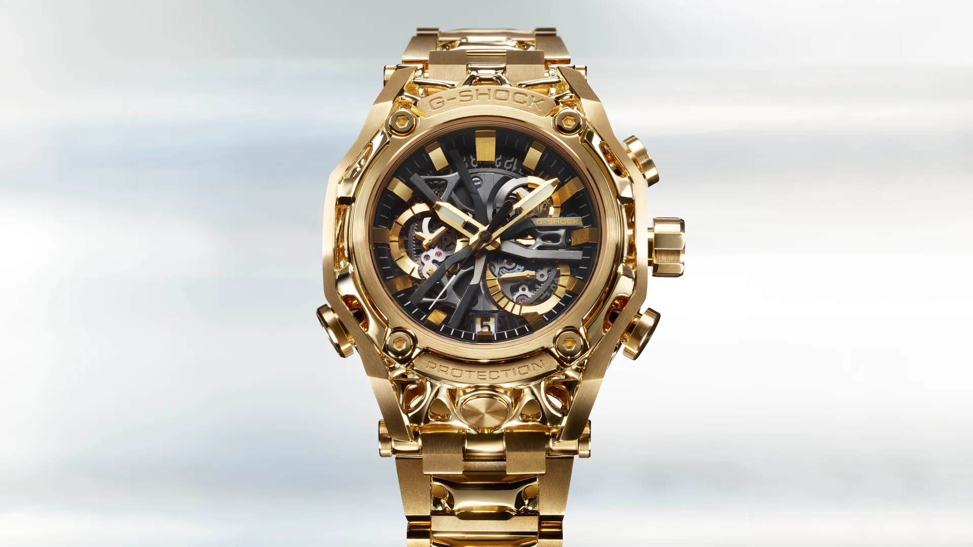 G-Shock GT-B5GD-9ADR Analog-Digital Watch with Tough Solar - Carbon Core Guard