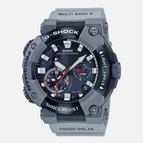 Sports Solar Powered Quartz Waterproof Mens Gray Digital GWF)