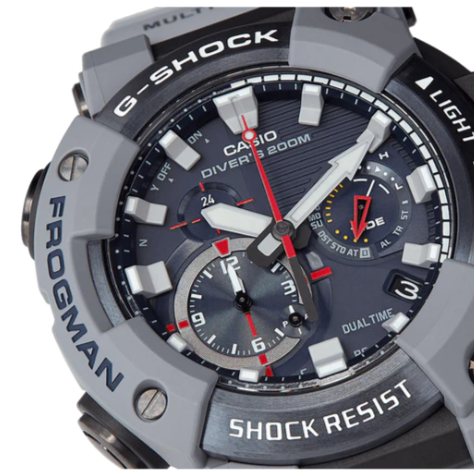 Sports Solar Powered Quartz Waterproof Mens Gray Digital GWF) - Image 3