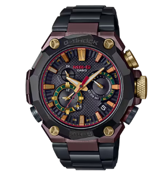 WATERPROOF SPORTS SOLAR POWERED SAPPHIRE CRYSTAL .MENS BROWNBLACK ANALOG MRG-B2000BS-3A)