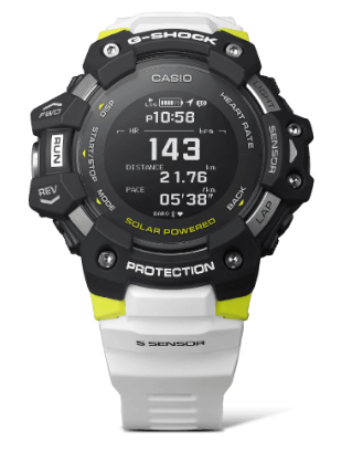 Waterproof Sports Shockproof Solar Powered Mens Black Digital GBD-H1000-8PRD