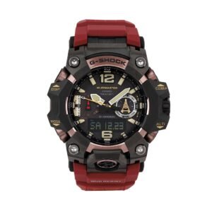 GWG-B1000-1A4DR Rose Gold IP Analog-Digital Dial Red Resin Strap