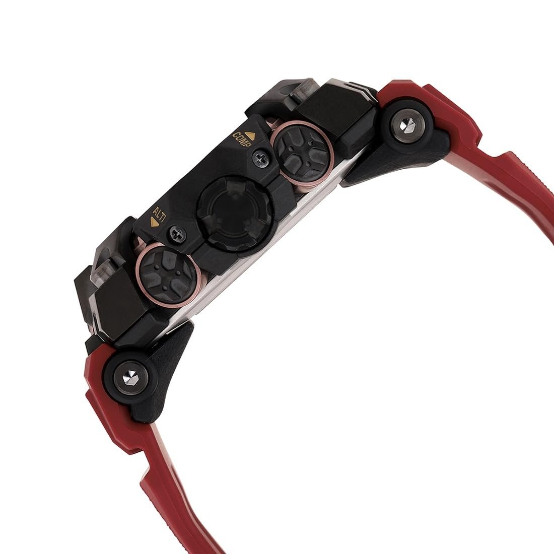 GWG-B1000-1A4DR Rose Gold IP Analog-Digital Dial Red Resin Strap - Image 4